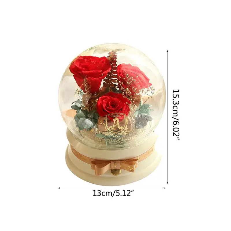 

Rose Artificial Flower Musical Box with Bluetooth Function Gift for Mothers Day Valentine's Day Wedding Anniversary