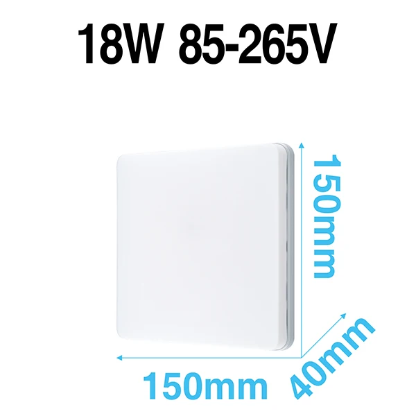 18W Square Ультра тонкий круглый светодиодный потолочный светильник квадратный светодиодный панельный светильник 110 В 220 в 18 Вт 24 Вт 36 Вт 48 Вт Современные лампы для гостиной поверхностного монтажа - Испускаемый цвет: 18W Square