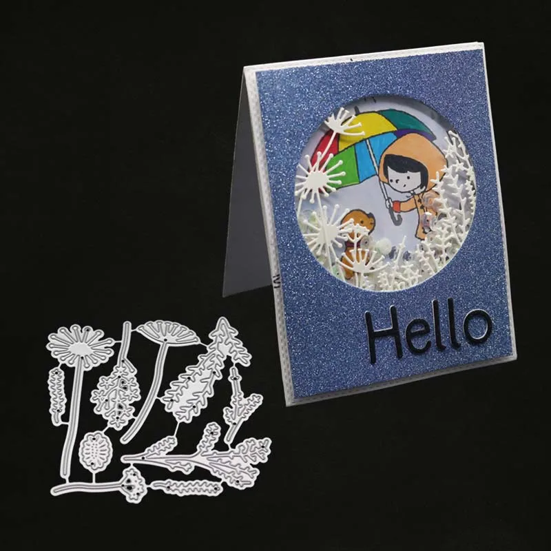 YINISE металлические режущие штампы для трафареты скрапбукинга листья цветок