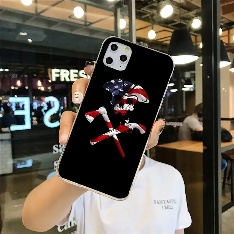 Мягкий силиконовый чехол из ТПУ с американским флагом США для iPhone 11 pro XS MAX 8 7 6 6S Plus