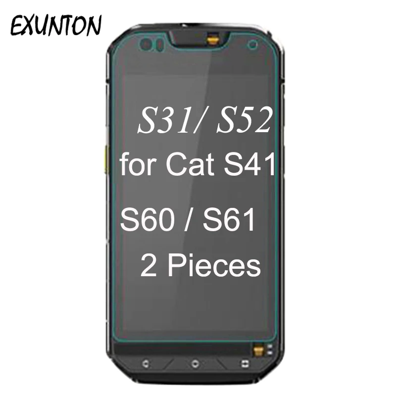 2 шт. для Cat S60 S61 S41 S52 S31 Закаленное стекло Защитная пленка экрана Caterpillar CAT защитная