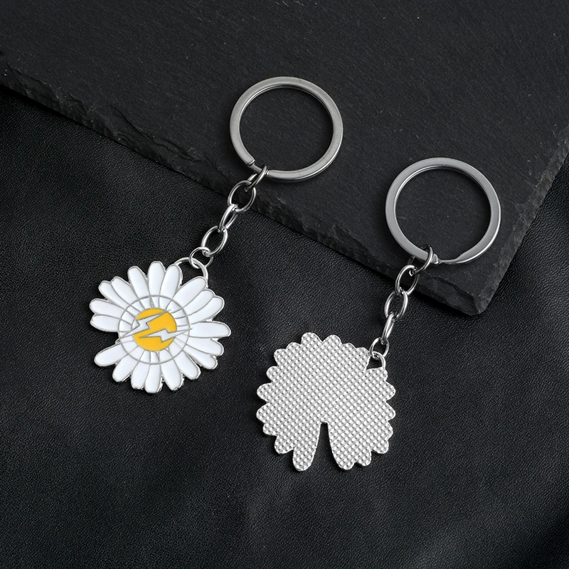 

2020 New Little Daisy Series Key chain Flower White Lightning Garland Keyring For Women Gift Bag- Accessories Jewelry Keyholder