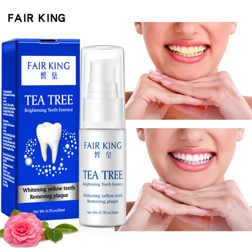 

Tea Tree Teeth Tooth Whitening Powder Breath Oral Hygiene Plaque Stains Cleaning 20ml 0.53FL.OZ