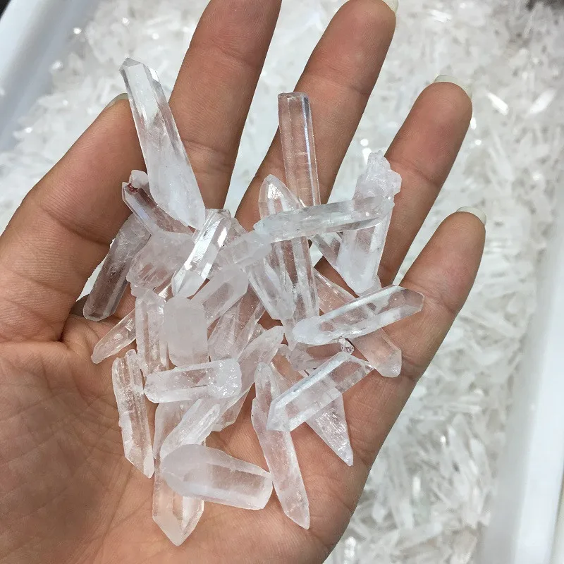 

New Clear Healing Crystal Stone Quartz Single Natural Column Decoration Wand Pointed Collectables DIY Craft