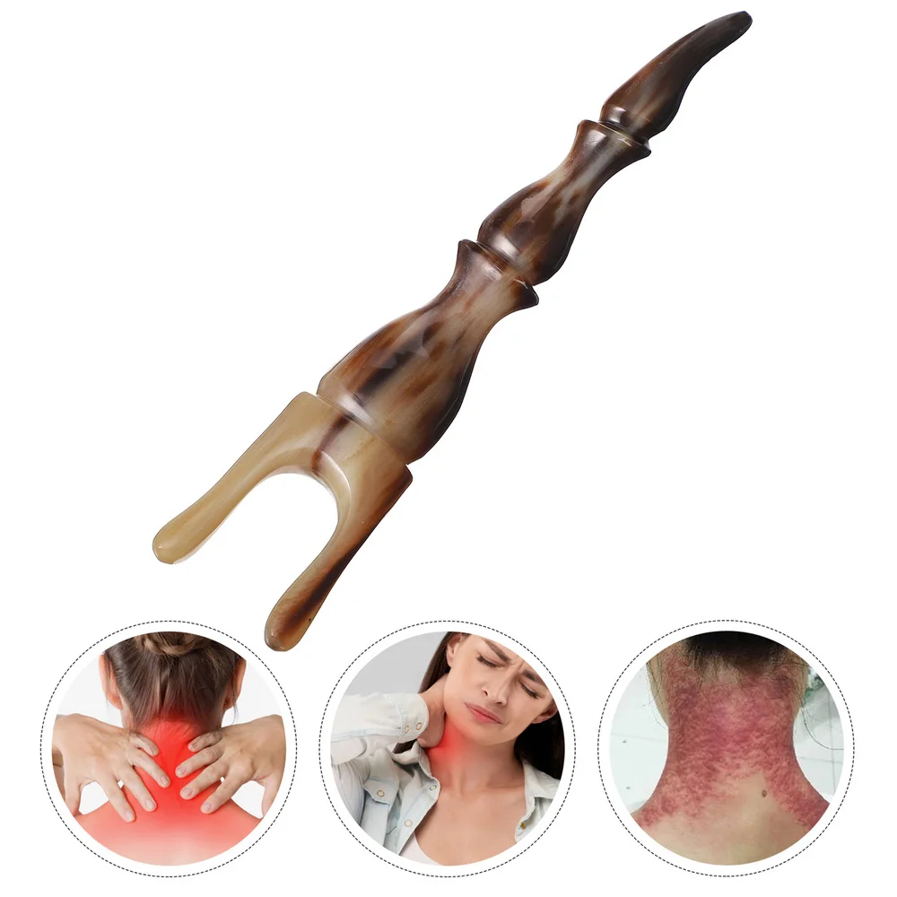 

1Pc Horn Scraping Plate Yak Horn Acupuncture Stick Horn Scraping Tool Gift