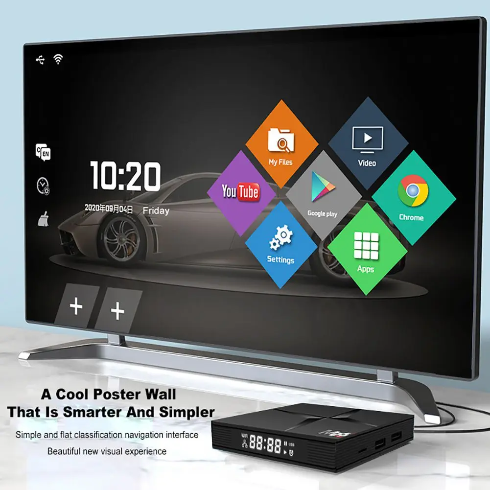 

Set Top Box 2021 Amlogic RK3318 4K Full Hd Android 10.0 WiFi 2.4G BT4.0 H.265 1080P Smart TV Box Ethernet 100M USB3.0 Youtube