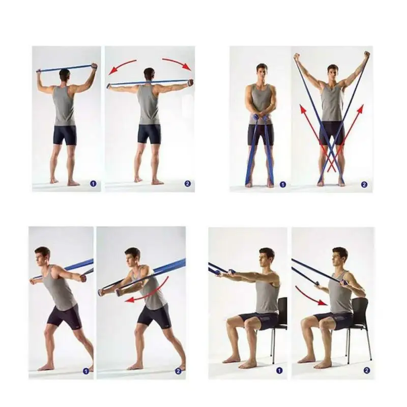 

Набор эластичных лент из натурального латекса, 6 уровней сопротивления