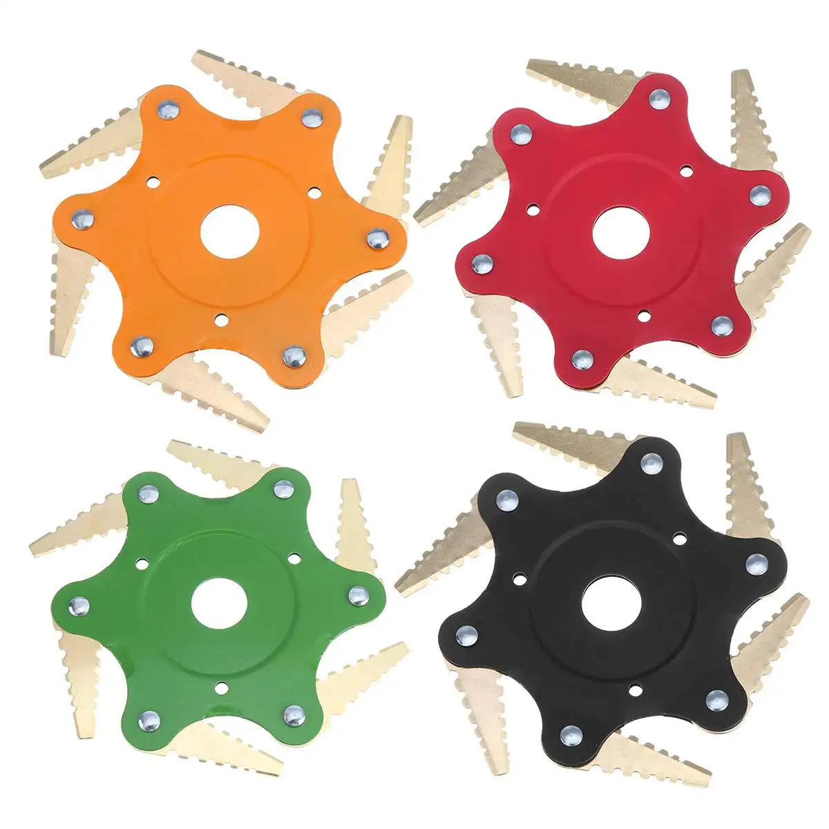 

110mm 6Blades Trimmer Head for Lawn Mower Garden Tool Trymer Brush Weeds Cutter Blades 65Mn Steel Hedge Grass Trimmer Head