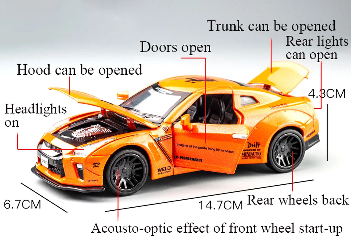 Nissan Gtr1: 32 супер ЗАПУСК сплава Модель автомобиля ВОИН транспортное средство Автомобиль Моделирование Модель орнамент детская Игрушечная машина