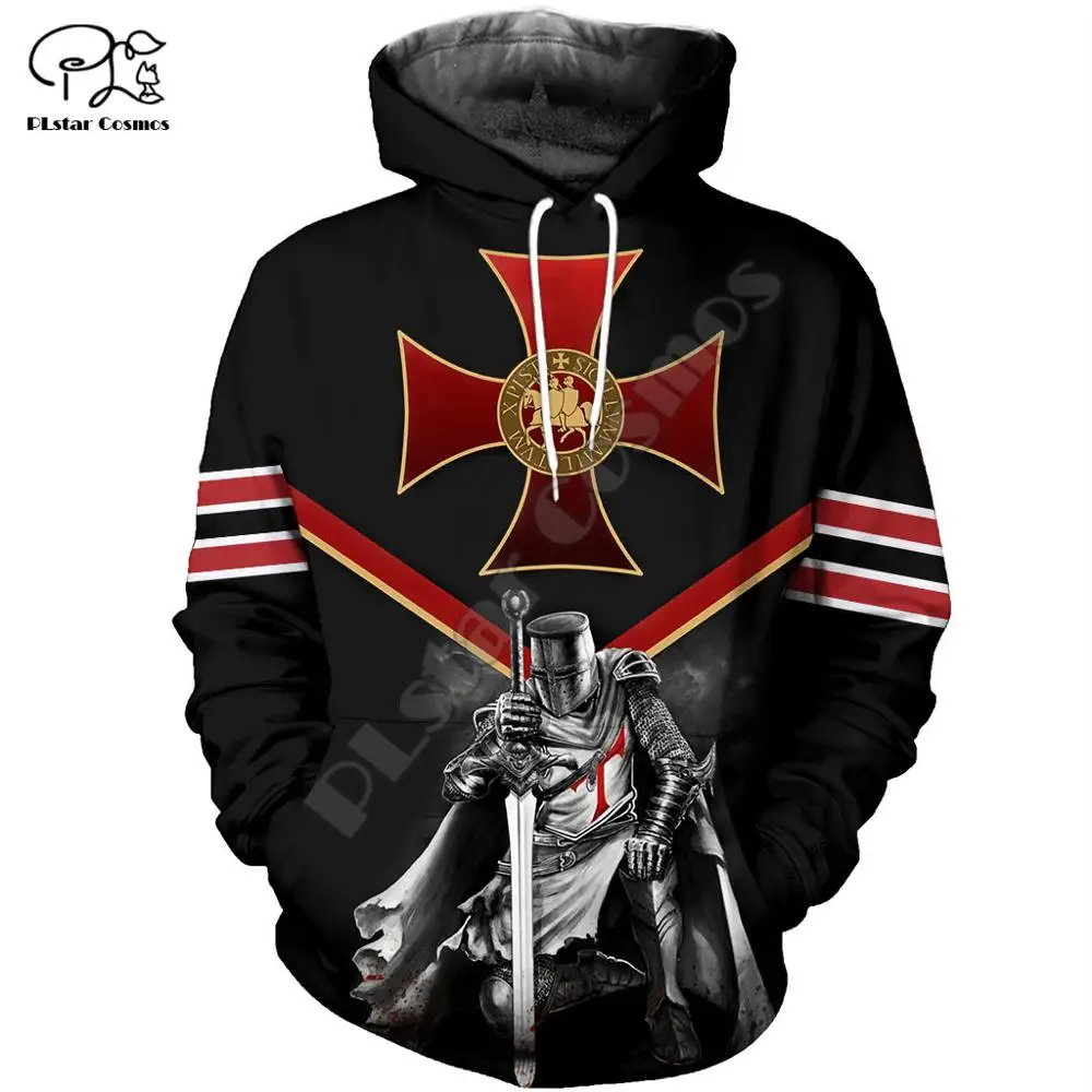 

Mens women knight templar 3d all over printed Hoodies unisex long sleeve Sweatshirts jacket warrior pullover tracksuit