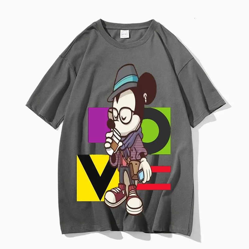 

New Mickey Pattern Cute Women's T-shirt Girl's Summer Casual Short-Sleeved T-shirt Women's Loose Temperament Fashion Top