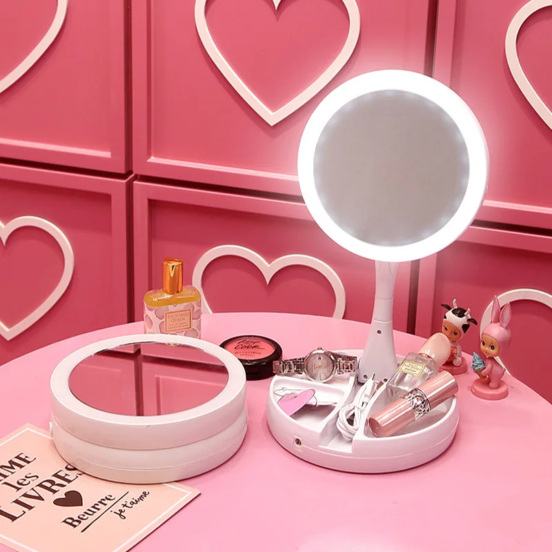 Светодиодный светильник косметическое зеркало коробка для хранения красоты