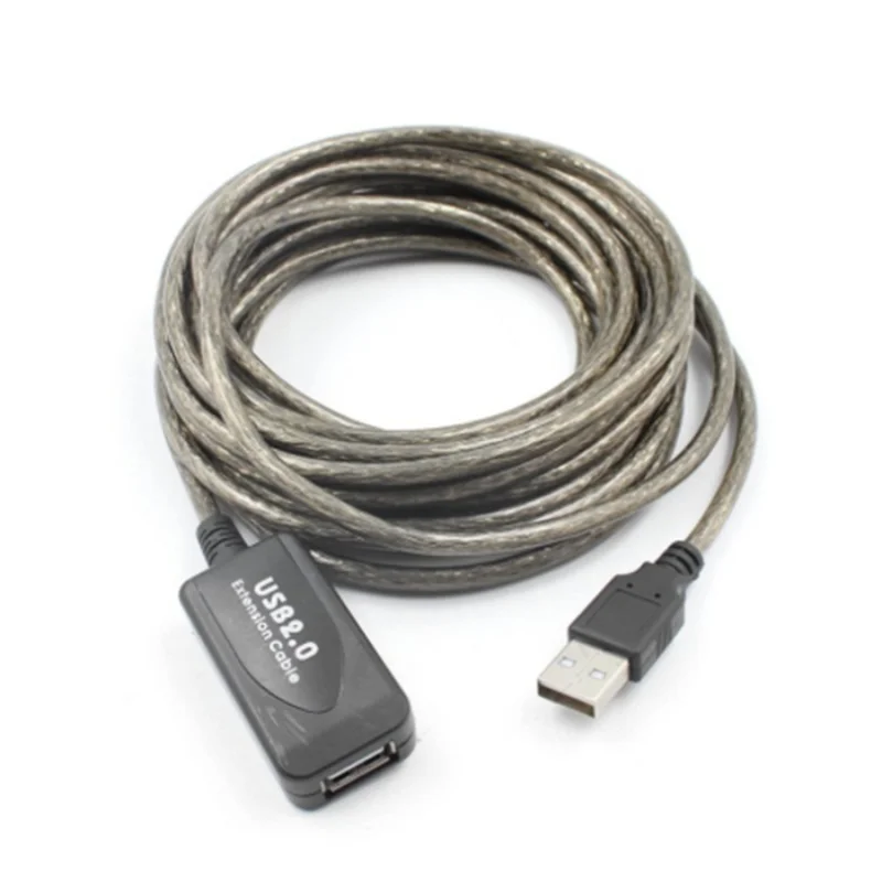 50 шт./лот 5 м/10 м/15 м USB 2 0 A штекер гнездо Активный удлинитель Кабель для передачи