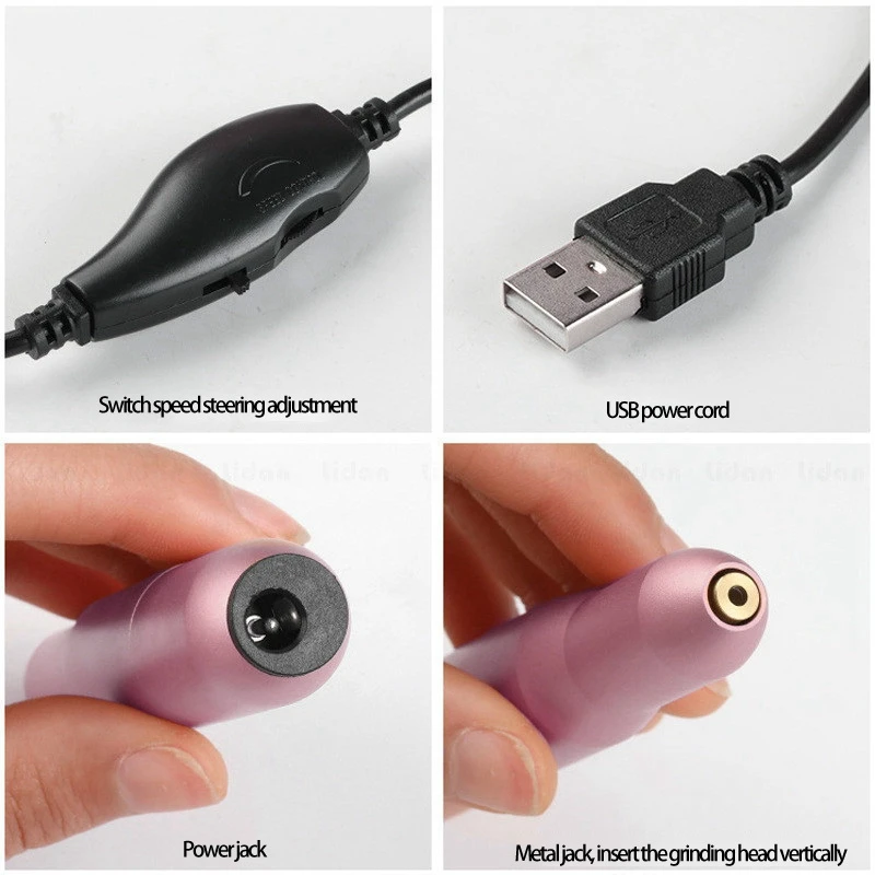 

Electric Nail Drill Machine USB Charging Manicure Pen for Grinding Shaping Nail Gel Polish Dead Skin Removing Nail Tools