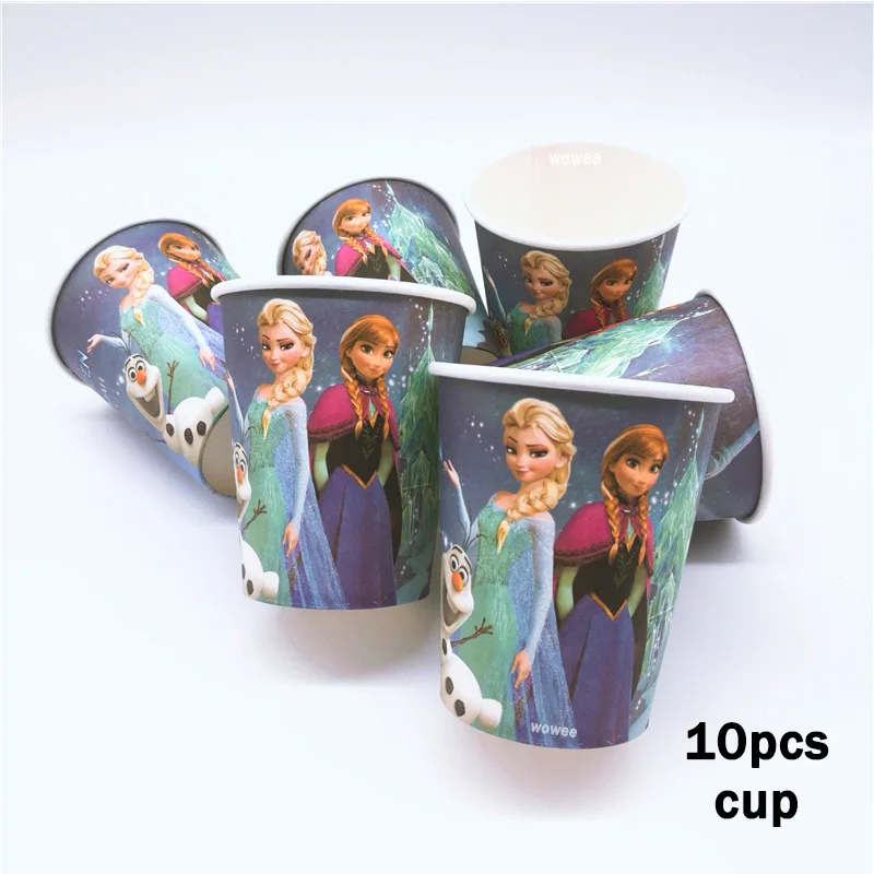 10Paper Cup 24 шт. Дисней Замороженные Эльза и Анна торт Топпер бумажная вставка баннер чашка торт обертка выпечки свадьба день рождения украшения - Цвет: 10Paper Cup