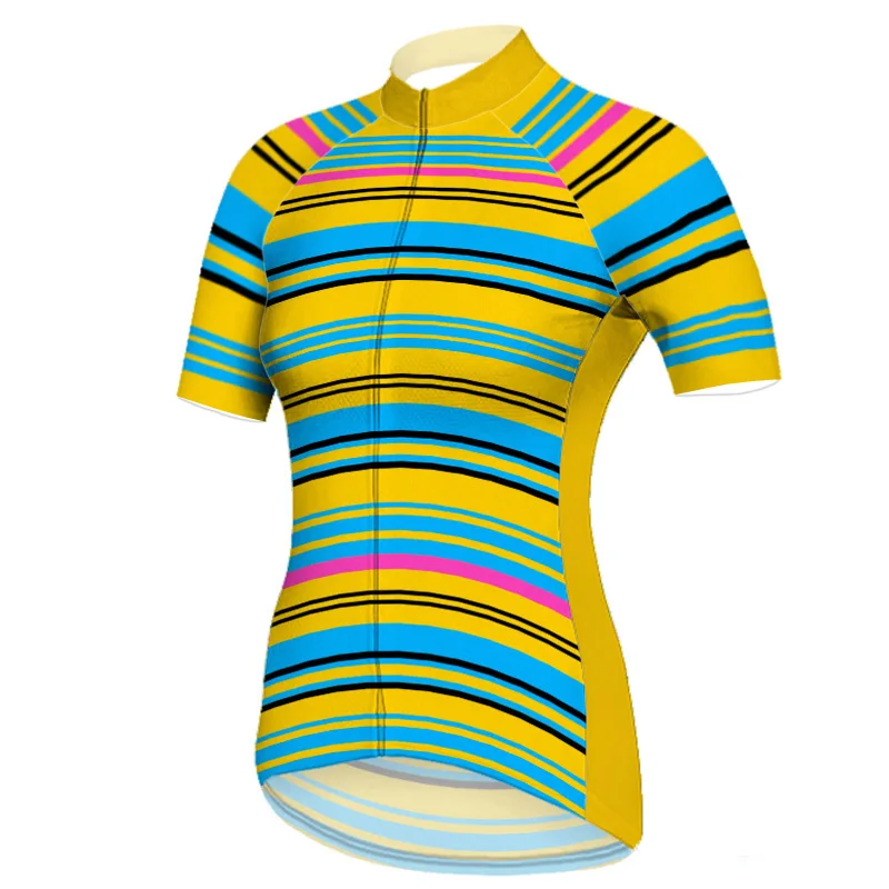 

Outdoors Cycling Women Jacket FOR Wear Road Mtb Jersey Bike Short Shirts Motocross Ride Mountain Breathable Yellow Sport Tops