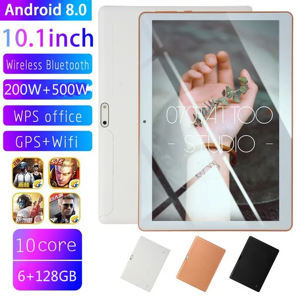 

2021 WiFi Tablet PC 10 Inch Ten Core 6G+128GB 4G Network Tablet Android 8.0 Dual SIM Dual Camera 4G Call Phone Tablet Gifts