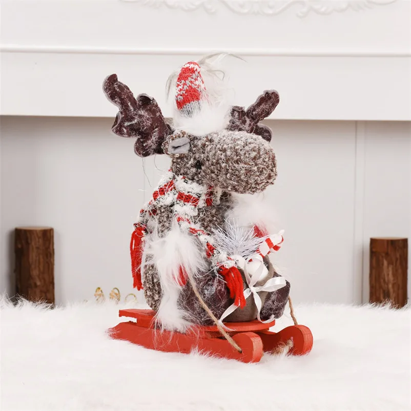 Санты Санта Клаус снеговик лося Фигурки Рождественские украшения для дома милые