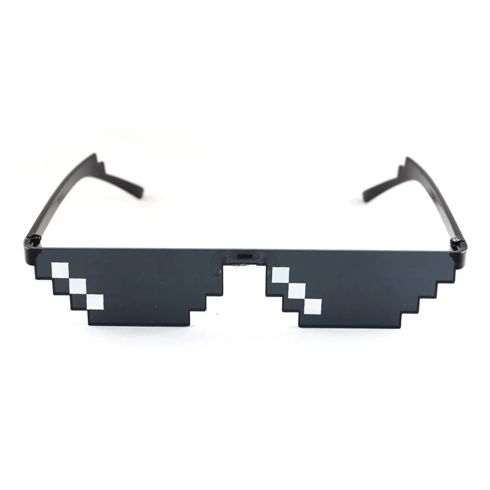 Buy Motocycle Sunglasses UV Protection 3/6 Bit MLG Pixelated Motocross Bike Racing Glasses Mosaic Vintage Eyewear on