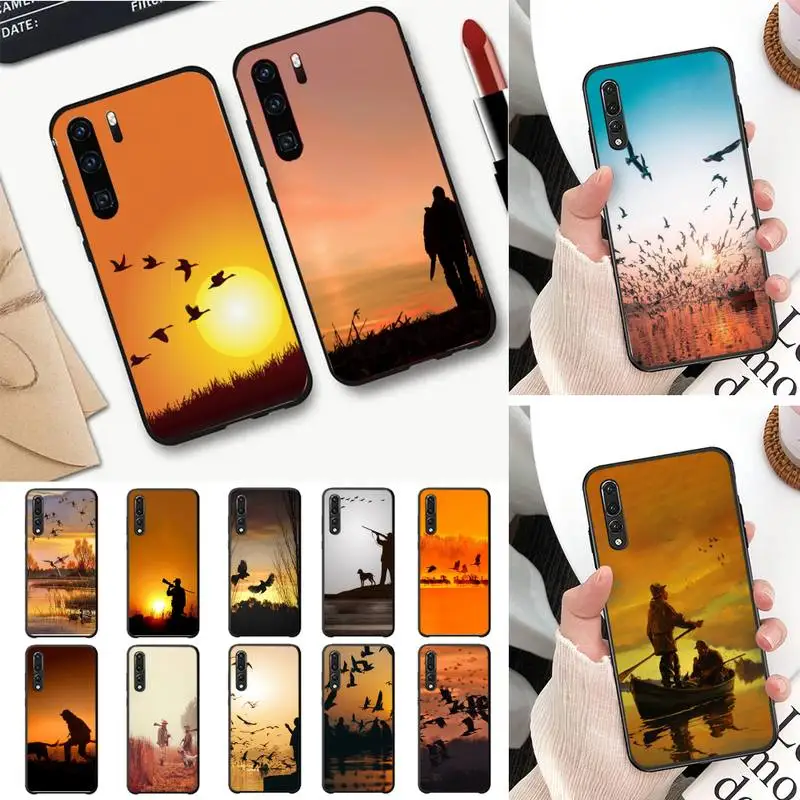 

YNDFCNB Bird Duck Hunting Phone Case For Huawei P30 plus P8 lite P9 lite Back Coque for Psmart P20 pro P10 lite