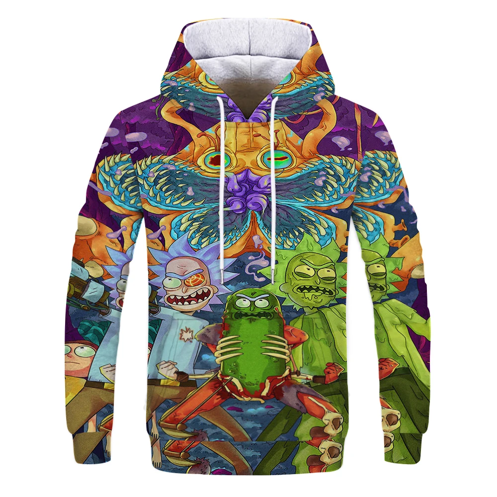 Художественные 3D Майки Rick мужские брендовые толстовки Повседневная Спортивная