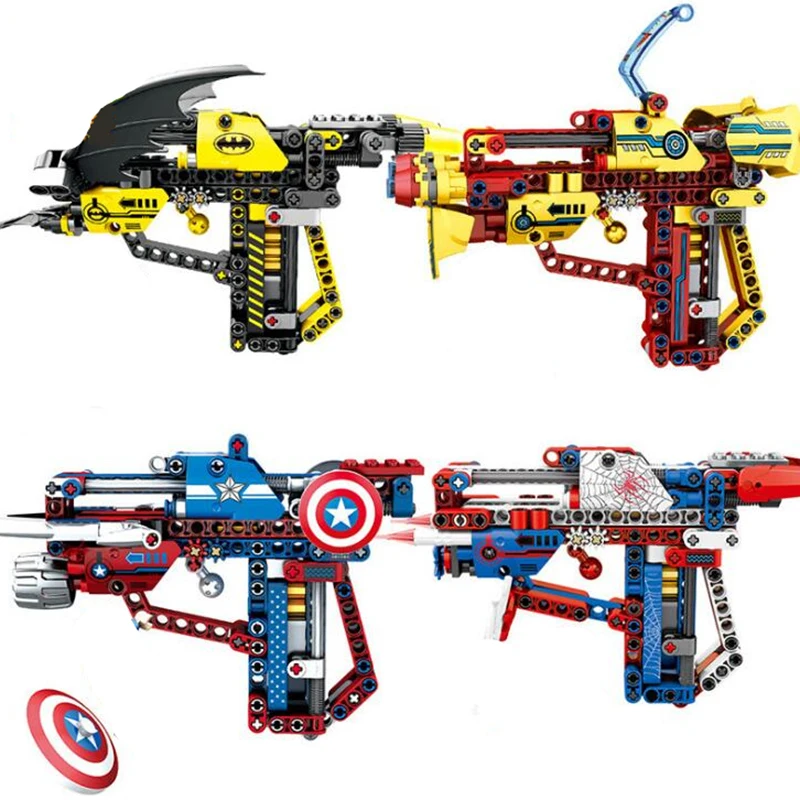 DIY строительные блоки оружие игрушечный пистолет сборка игрушка для игры в мозги