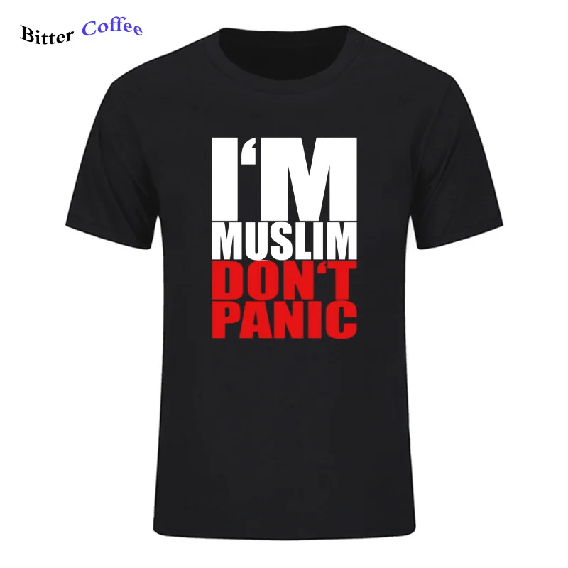 Топ Бренд Мужская футболка I AM MUSLIM DO NOT PANIC Islam Moslem Футболка с принтом XS 3XL|Мужские