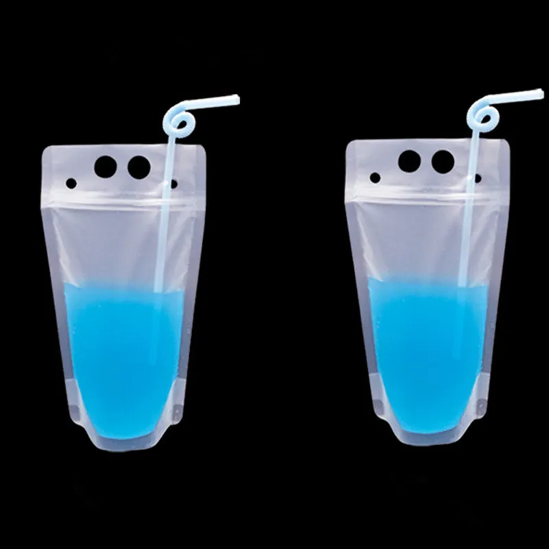 Прозрачный пластиковый пакет с застежкой молнией для сока напитков молока чая