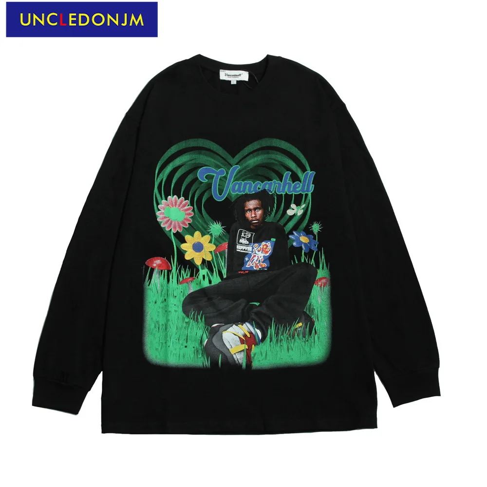 

UNCLEDONJM High Street womens graphic t shirts goth clothes harajuku oversized t shirt streetwear Tops Tees mens t shirts 8814