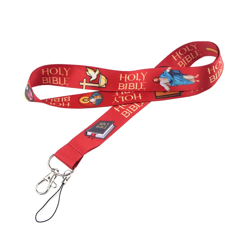 

30pcs Jesus Bible Lanyards Cool Neck Strap webbings ribbons Phone Keys ID Card Holder Lanyard For Keys DIY Hang Ropes