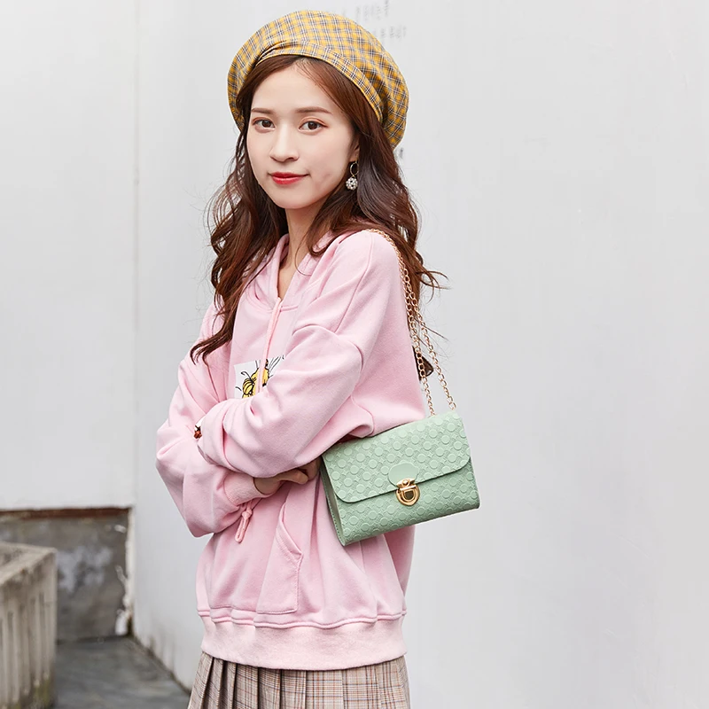 UKQLING откидная женская сумка с цепочкой замком женские сумки на плечо кошельком в