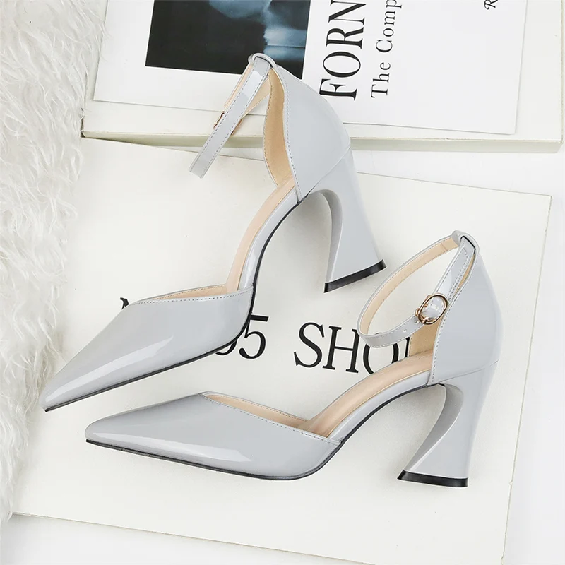 2019 элегантные женские роскошные сандалии телесного цвета на высоком каблуке 8 см