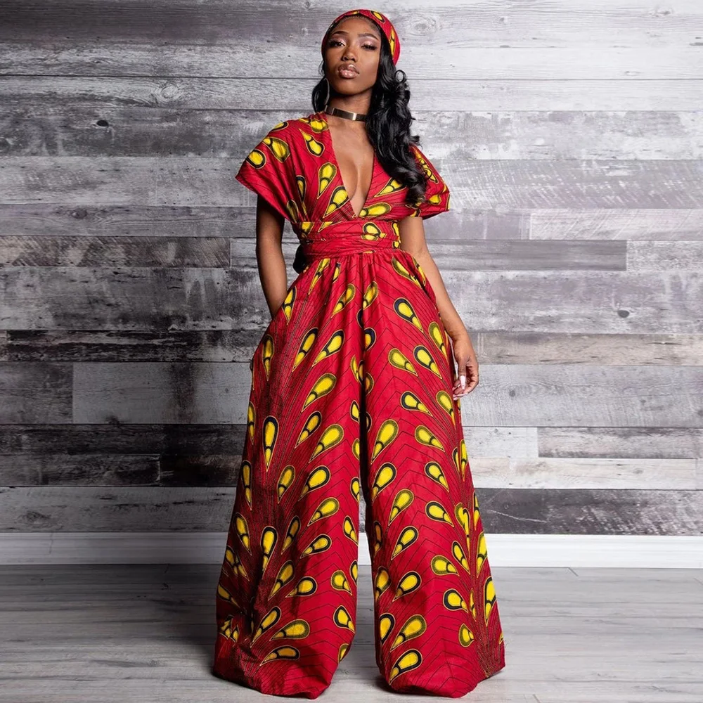 2020 новые модные африканские платья для женщин с принтом Дашики широкие брюки