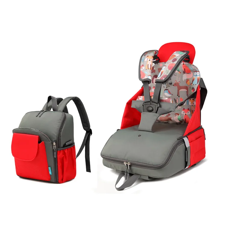저렴한 휴대용 아기 식사 의자 가방, 높은 의자 접이식 식사 좌석, 다기능 엄마 가방, 여행용 기저귀 배낭