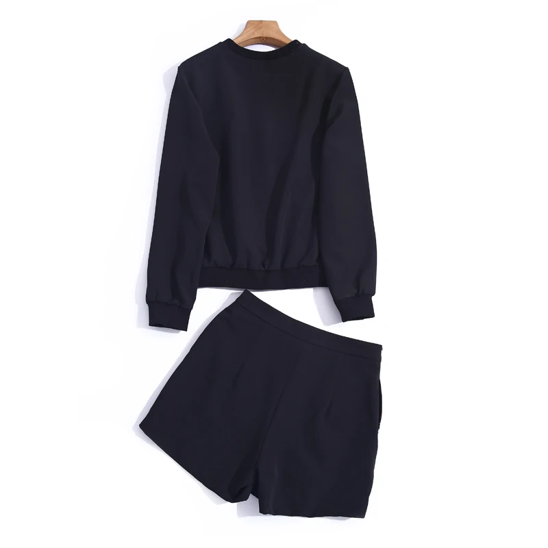 

High-Quality Women'S Sets New Fashion Handmade Floral Embroidery Tops And Printed Shorts Party Casual Two-Piece Suit