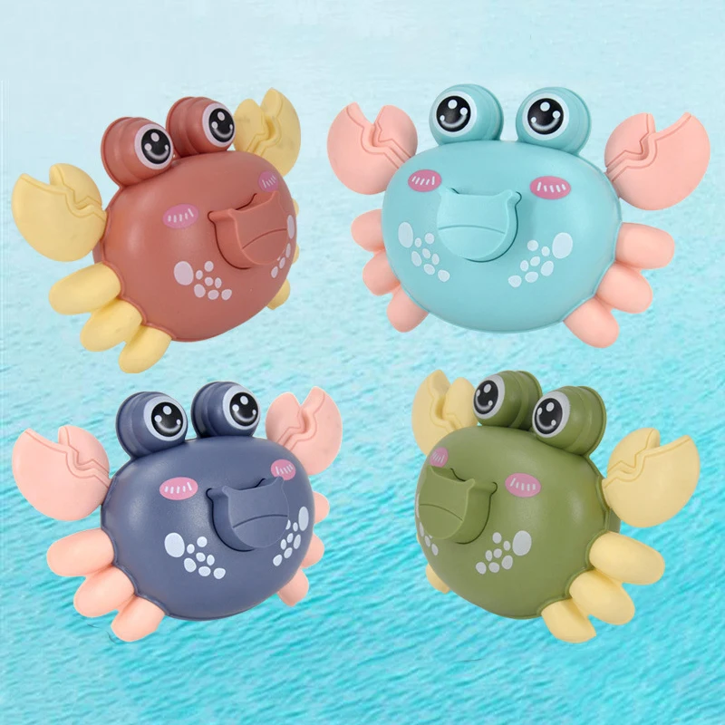 

Kids Bath Toys Water Toy Beach Shower Swimming Toddler Toys Cute Crab Bathroom Clockwork Toy Children Toys for 2-4 Years Old