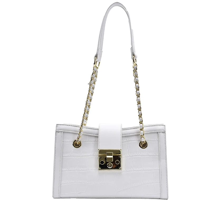 

Crocodile pattern Square Tote bag 2020 Fashion New High quality PU Leather Women's Designer Handbag Chain Shoulder Messenger Bag