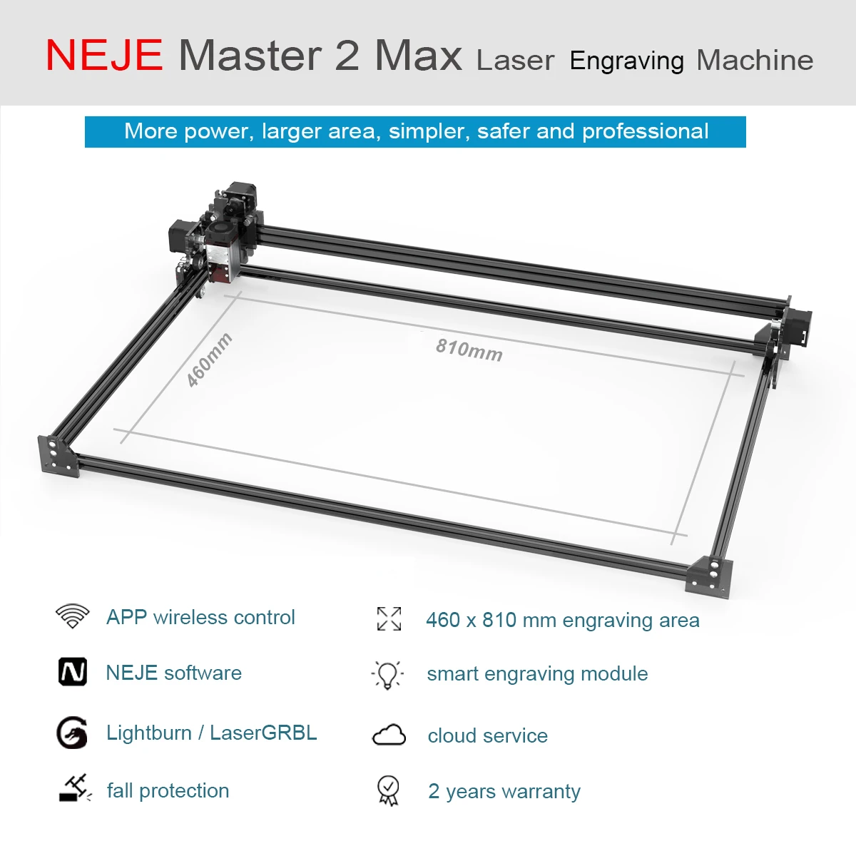 Лазерный гравер NEJE Master 2S Max 40 Вт с ЧПУ гравировальный станок сделай сам фрезерный