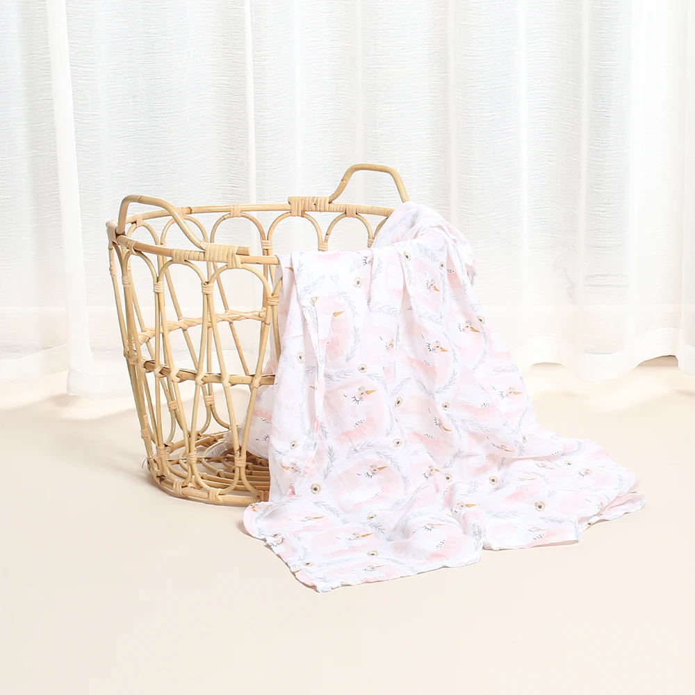 

New Soft Bamboo Cotton Muslin Swaddle Unicorn Newborn Bath Towel Baby Stroller Accessories
