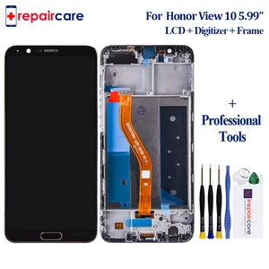 ЖК-экран для Huawei Honor V10 BKL-AL20, оригинальный, с рамкой и кнопками распознавания отпечатков пальцев