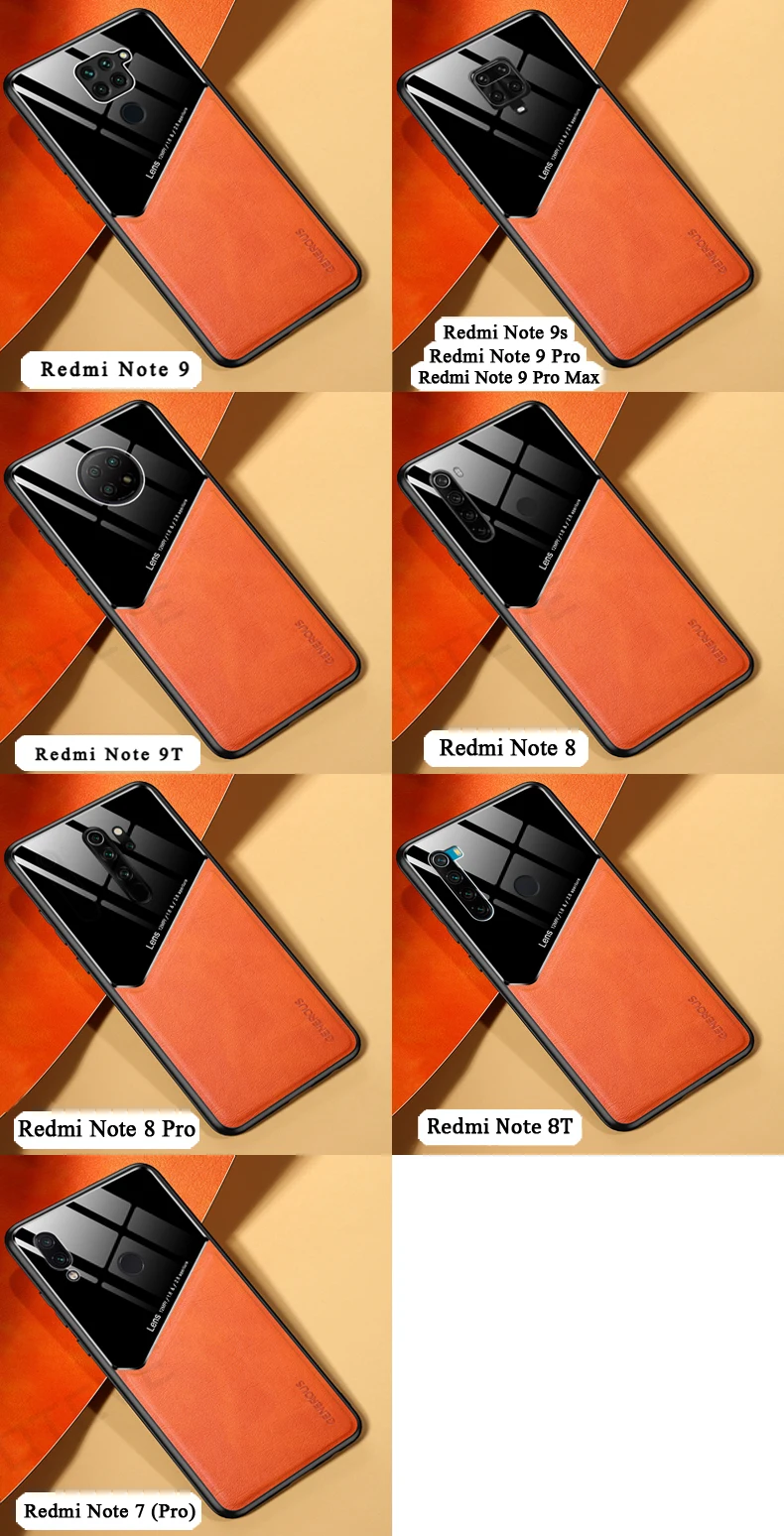 Чехол для Xiaomi Redmi Note 9 Pro Max 9S 8T 8 2021 9A искусственная кожа чехол 9T 7 | Мобильные