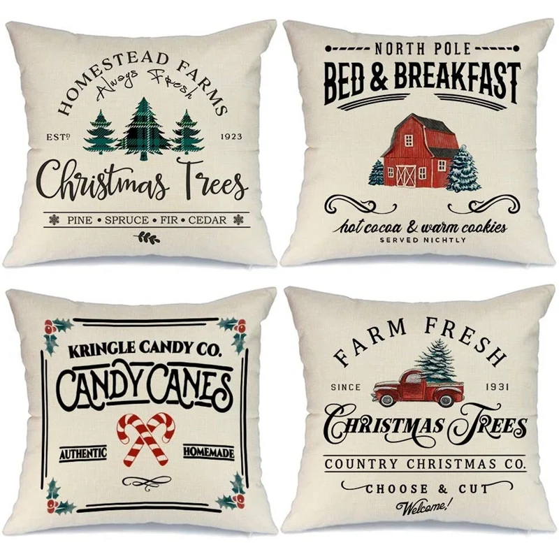 Фото Christmas Pillow Covers Farm Tree Red Truck Throw Pillows Farmhouse Decor For Home Xmas Decorations Дом и сад Christmas Pillow Covers Farm Tree Red Truck Throw Pillows Farmhouse Decor For Home Xmas Decorations Дом и сад