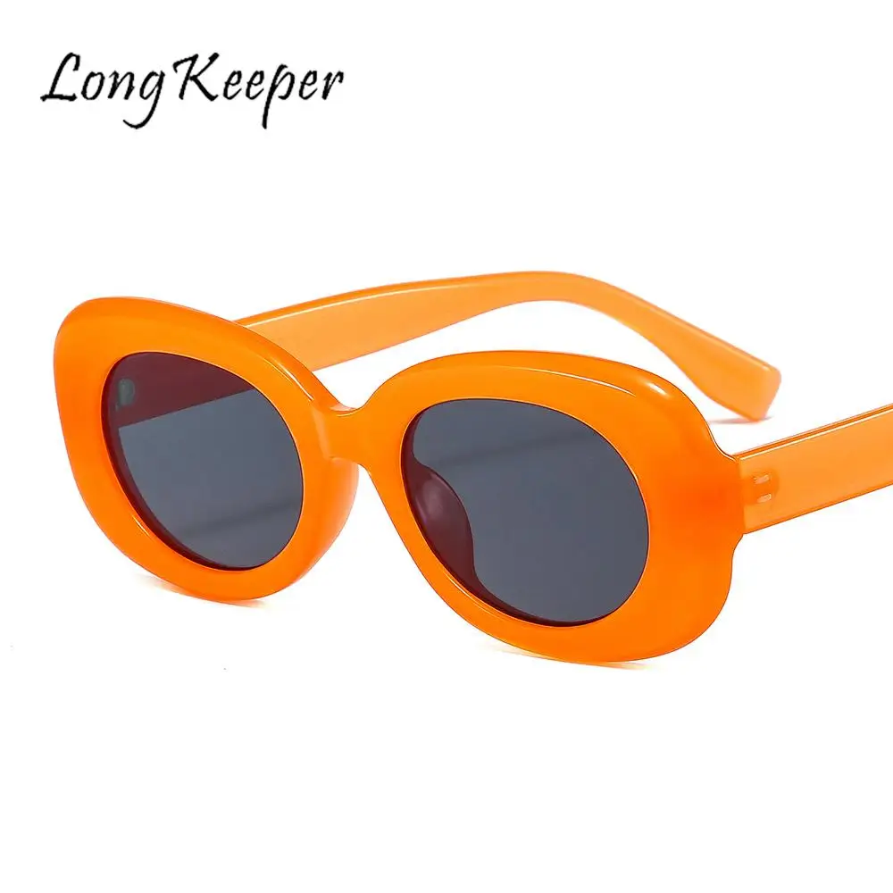 

Популярные Овальные Солнцезащитные очки Ins, Женская винтажная модель 2021, модные мужские солнцезащитные очки в стиле панк, женские солнцезащитные очки «кошачий глаз», очки UV400