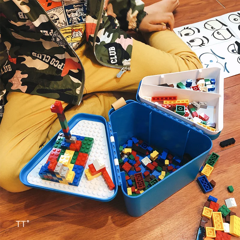 Переносной ящик для хранения строительных блоков 3WBOX с 100 шт. коробка