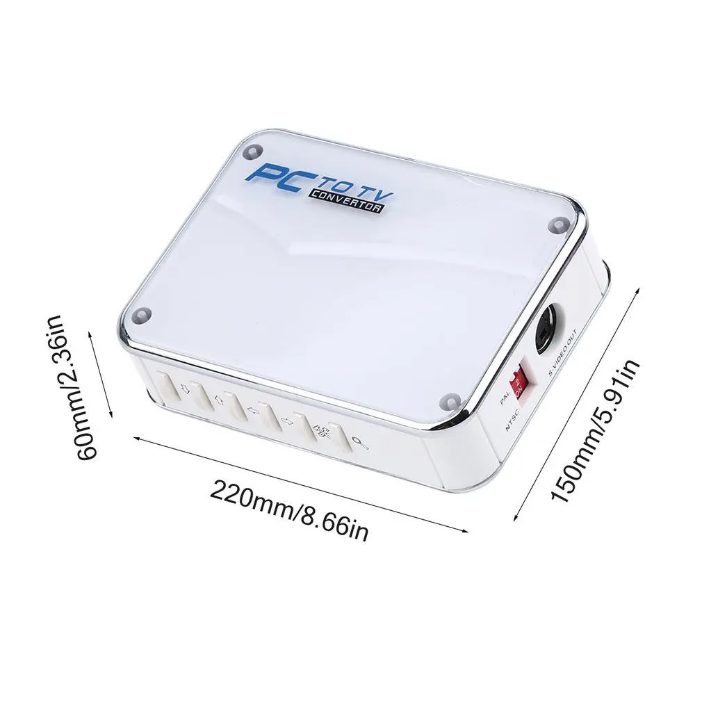 Цифровой преобразователь сигнала с высоким разрешением AV / Svideo на VGA|Адаптеры AC/DC|