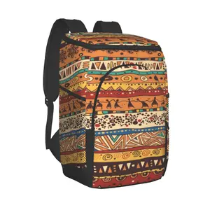 picnic cooler backpack african pattern waterproof thermo bag refrigerator fresh keeping thermal insulated bag free global shipping