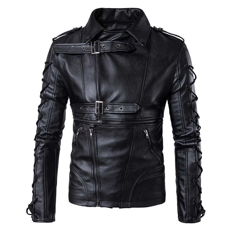 New Brand Men leather jackets coats New degisn Europe and America Fashion motorcycle leather jacket Big Size 5XL Black jaket