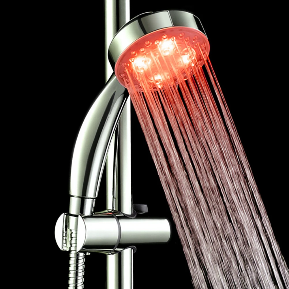 

Colorful Romantic Automatic Magic 7 Color LED Lights Handing Rainfall Shower Head,Water Bath Bathroom New Round Head