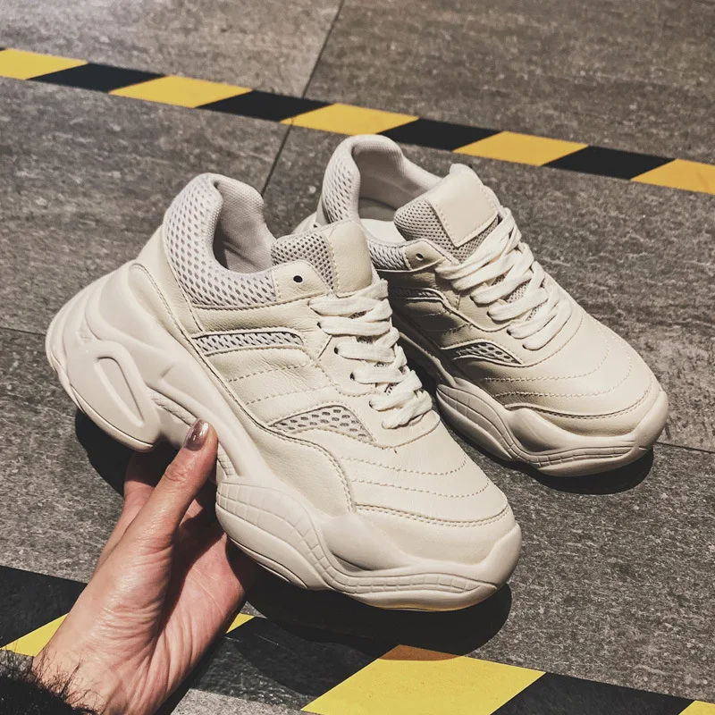 Новинка 2019 кроссовки для бега спортивная обувь на толстой подошве универсальные