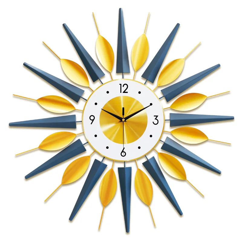 

Large Stylish Minimalist Wall Clock Living Room Nordic Art Creative Wall Watch Home Decoration Iron Luxury Wall Clock Gold